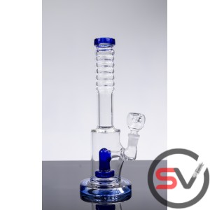 TUBED GLASS CHAMBERED WATER PIPE 10inch